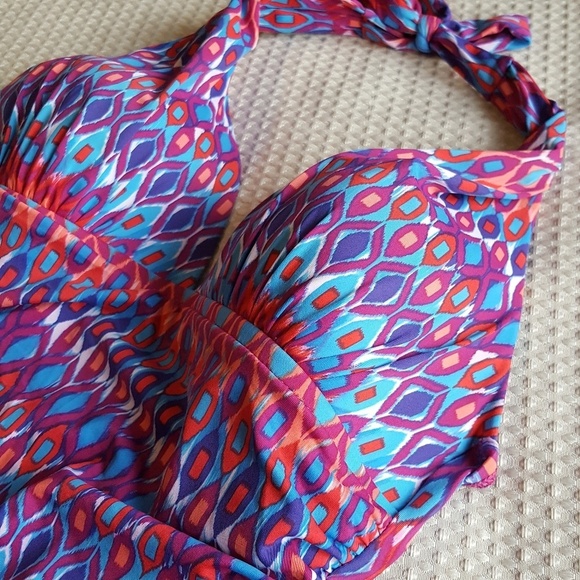 FURLOUGH SALE La Blanca Santorini Halter Tankini - Sz 6 - Picture 2 of 7